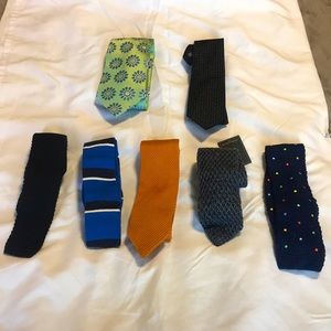 Cloth ties and two silk ties